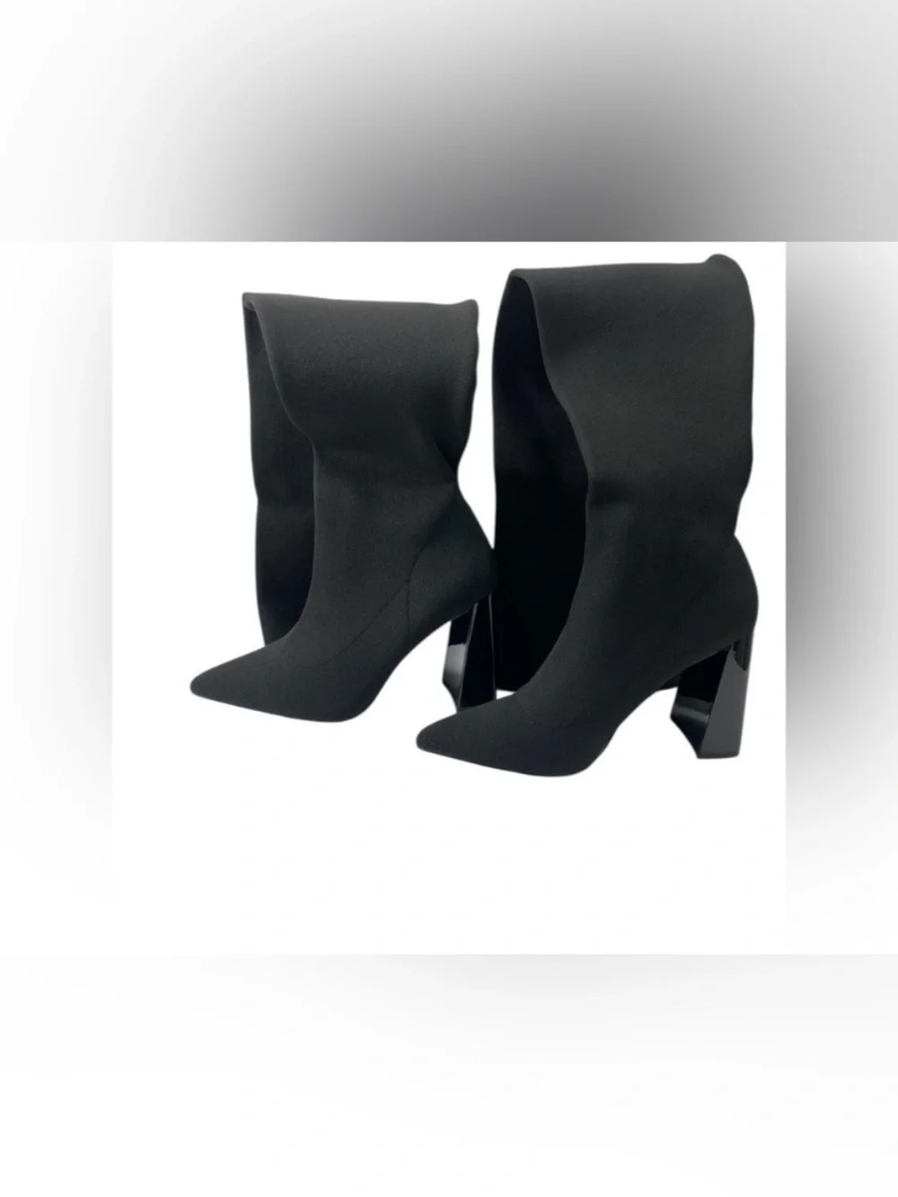 Cape Robbin Flo-A Black Stretch Thigh High Boots Block Heel Size 7 NIB